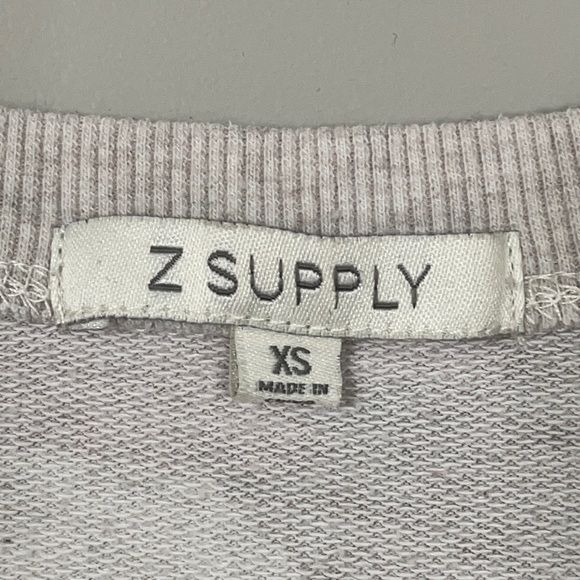 Z Supply Dusty Pink Camo Vneck Weekender Pullover Sz XS - Picture 6 of 9